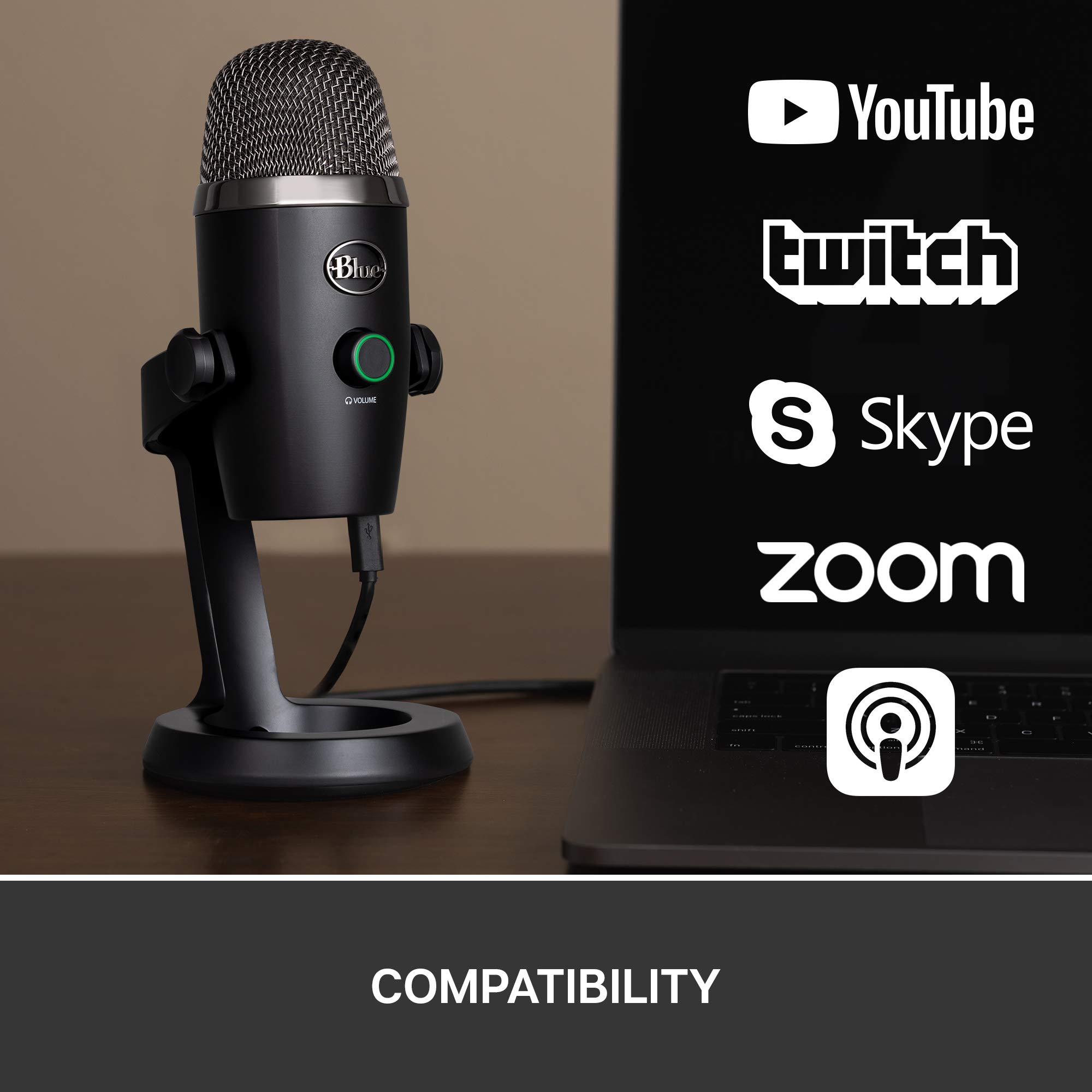 Logitech for Creators Blue Yeti Nano USB Microphone for Gaming, Streaming, Podcasting, Twitch, YouTube, Discord, Recording for PC and Mac, Plug & Play -Blackout - Image 8