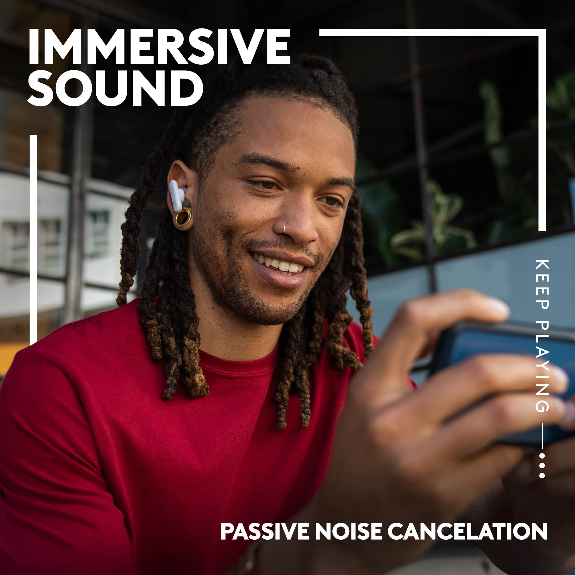 Logitech G FITS True Wireless Gaming Earbuds, Custom Molded Fit, Lightspeed + Bluetooth, Four Beamforming Microphones, PC, Mac, PS5, PS4, Mobile, Nintendo Switch - White - Image 6