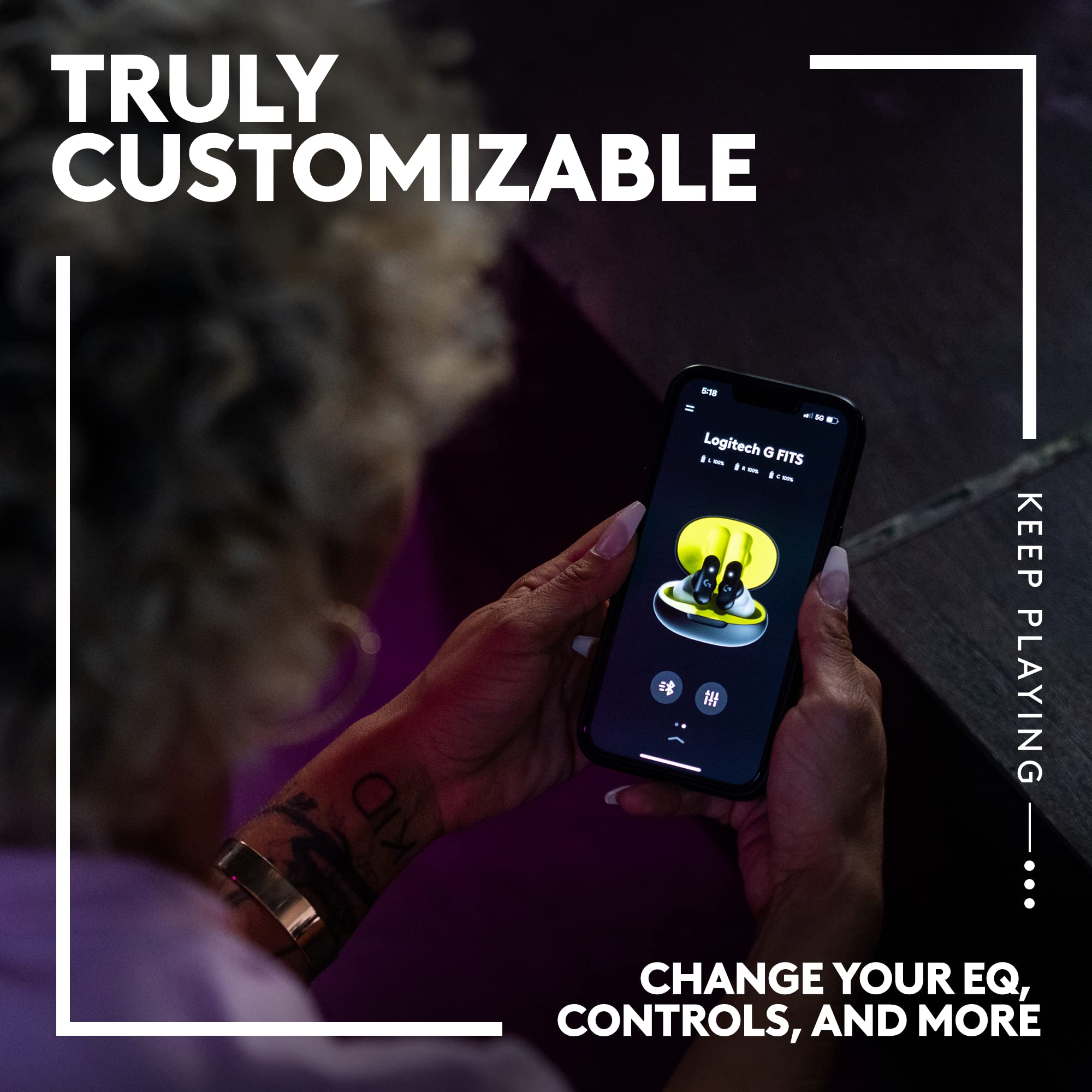 Logitech G FITS True Wireless Gaming Earbuds, Custom Molded Fit, Lightspeed + Bluetooth, Four Beamforming Microphones, PC, Mac, PS5, PS4, Mobile, Nintendo Switch - White - Image 7