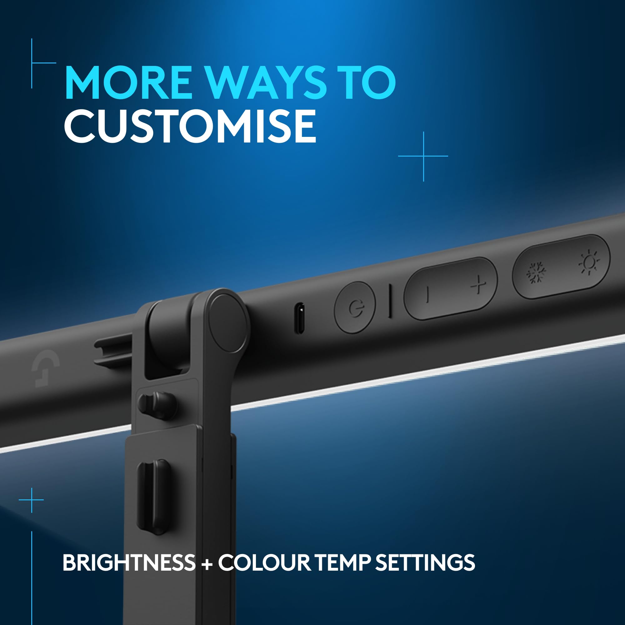 Logitech G Litra Beam Premium LED Gaming Key Light with TrueSoft, Adjustable Desktop Mount, Brightness/Color Temp Settings, Desktop App Control for PC/Mac - Graphite - Image 6