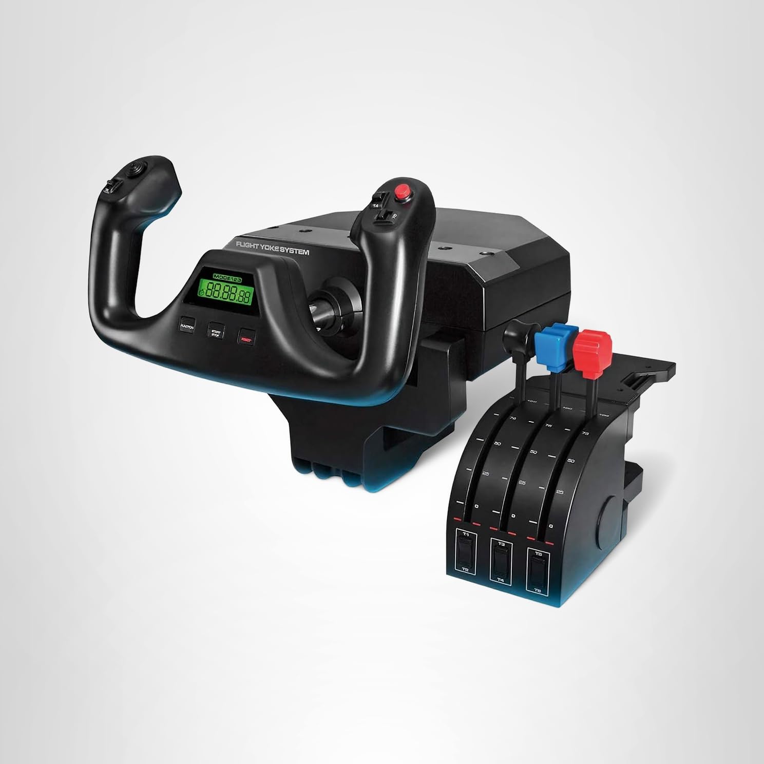 Logitech G PRO Flight Yoke System, Professional Simulation Yoke and Throttle Quadrant, 3 Modes, 75 Programmable Controls, Configurable Knobs, Steel Shaft, USB, PC - Black - Image 8