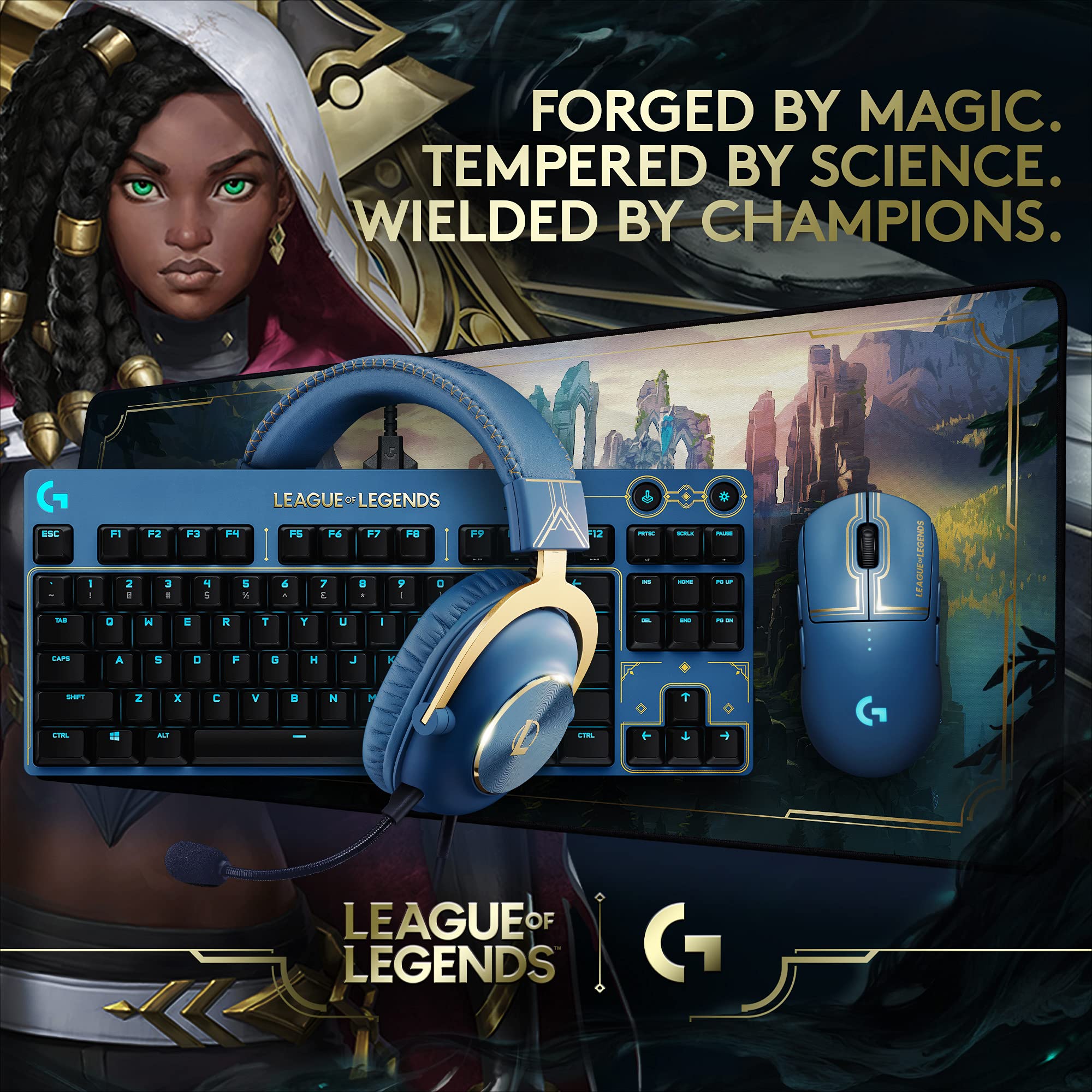 Logitech G PRO Mechanical Gaming Keyboard - Ultra-Portable Tenkeyless Design, Detachable USB Cable, LIGHTSYNC RGB Backlit Keys, Official League of Legends Edition - Image 7