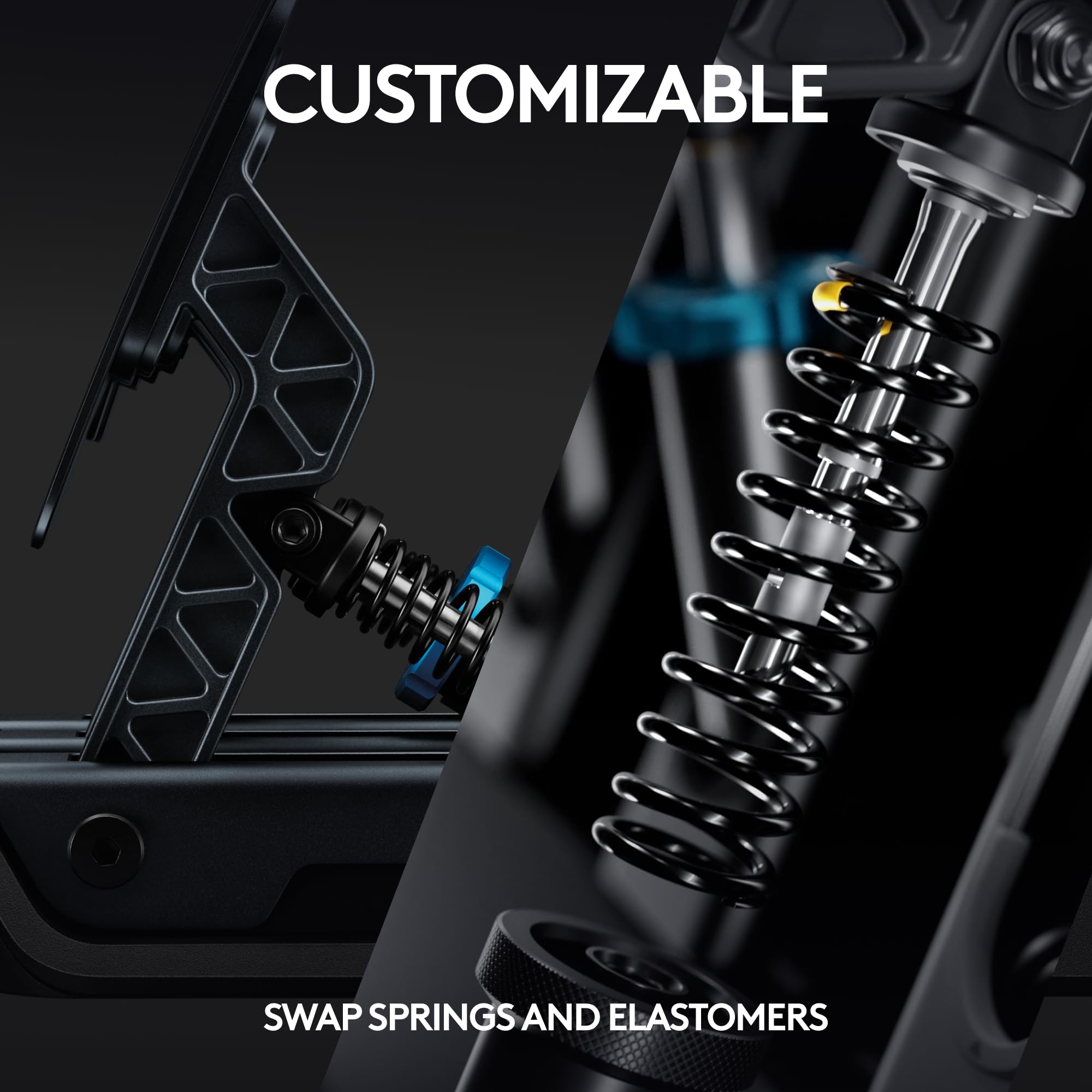 Logitech G PRO Racing Pedals - Racing Simulator Pedals with 100kg Load Cell Brake, Fully Customizable, Swappable Springs & Elastomers, Modular Design - Image 3
