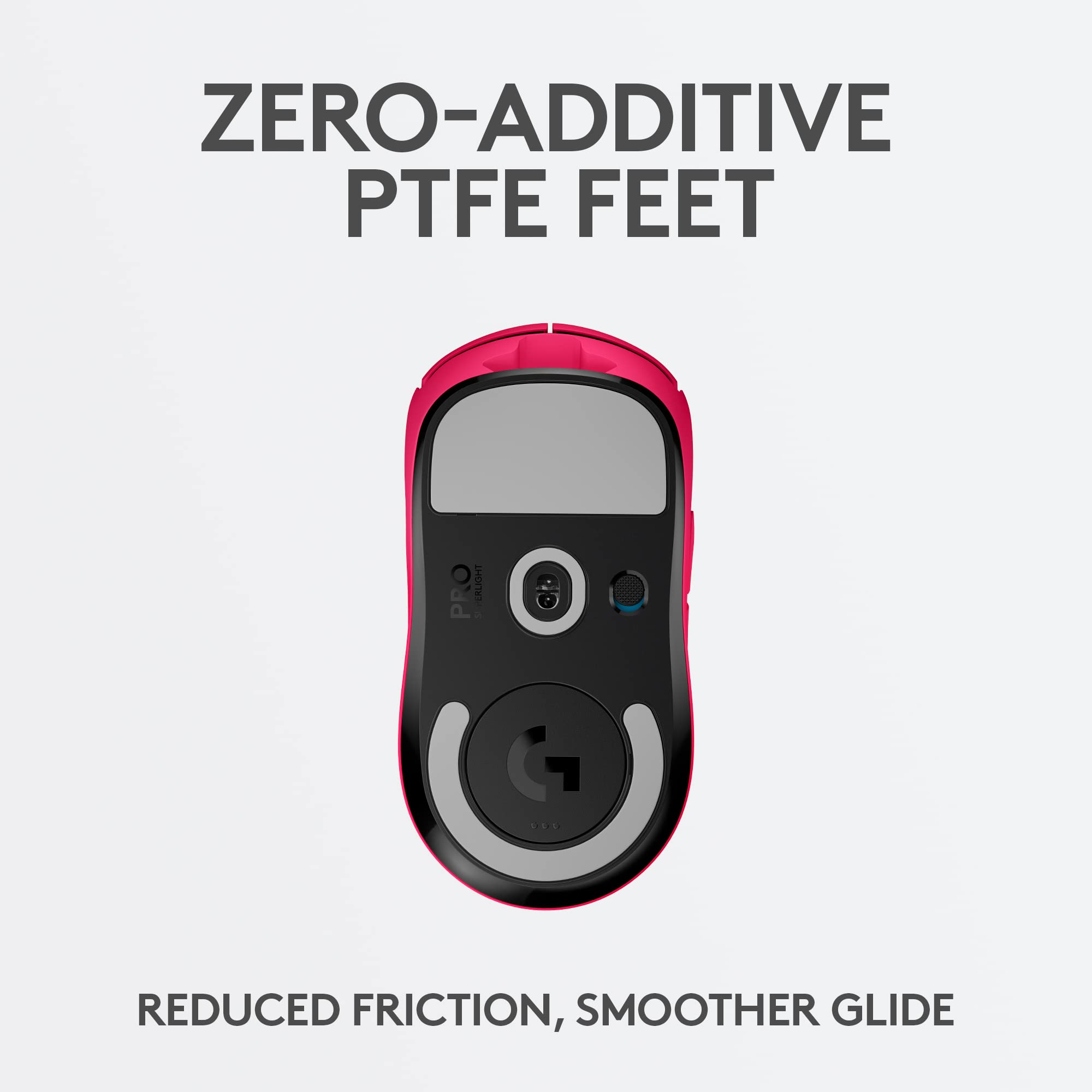 Logitech G PRO X Superlight Wireless Gaming Mouse, Ultra-Lightweight, Hero 25K Sensor, 25,600 DPI, 5 Programmable Buttons, Long Battery Life, Compatible with PC/Mac - Magenta - Image 7