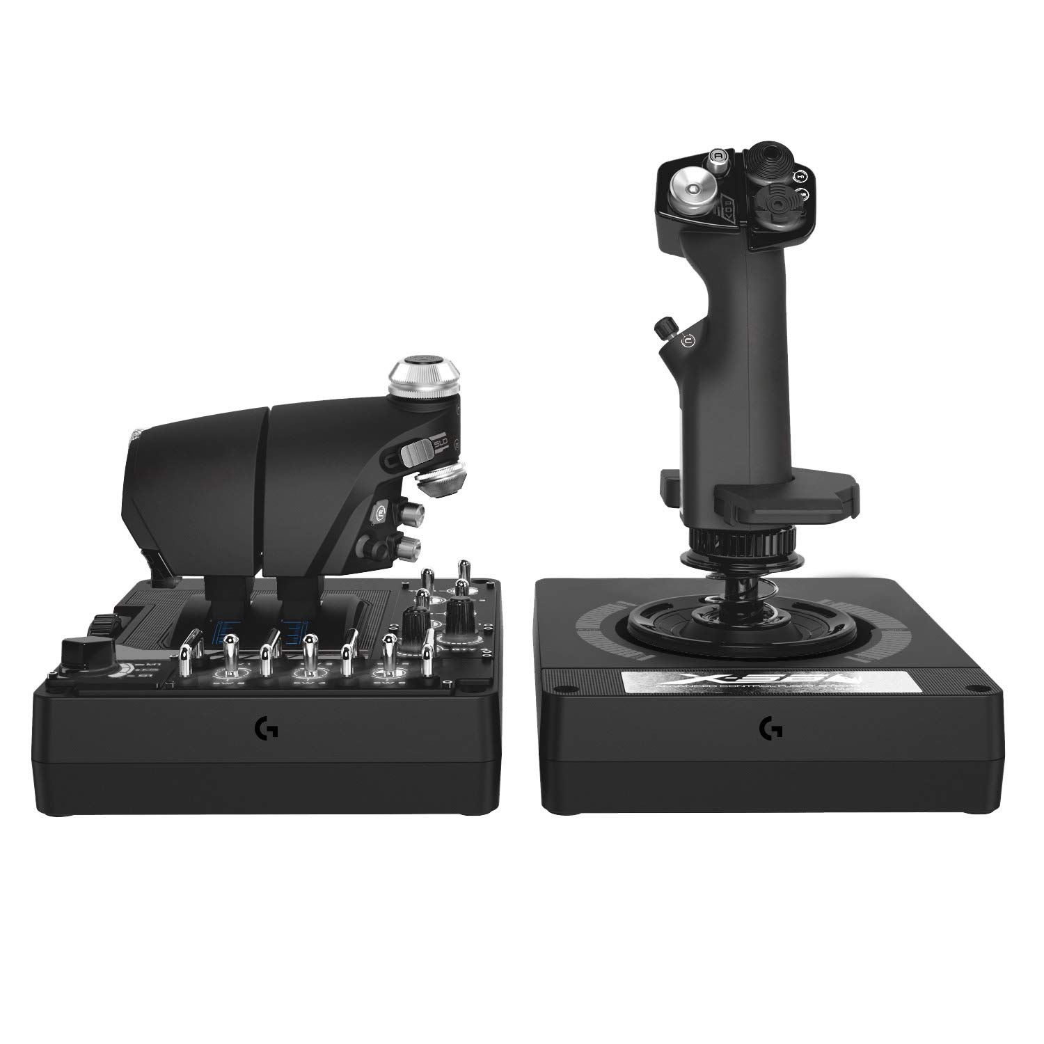logitech G X56 H.O.T.A.S Throttle and Joystick Flight Simulator Game Controller + Pro Flight Rudder Pedals Bundle - Image 6