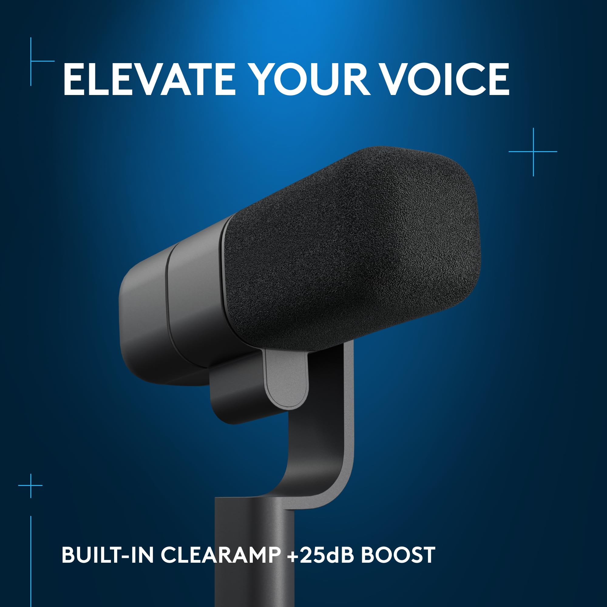 Logitech G Yeti Studio Active Dynamic XLR Broadcast Microphone for Gaming, ClearAmp Active Preamp, Dual-Diaphragm Capsule, Internal Shockmount - Black - Image 3