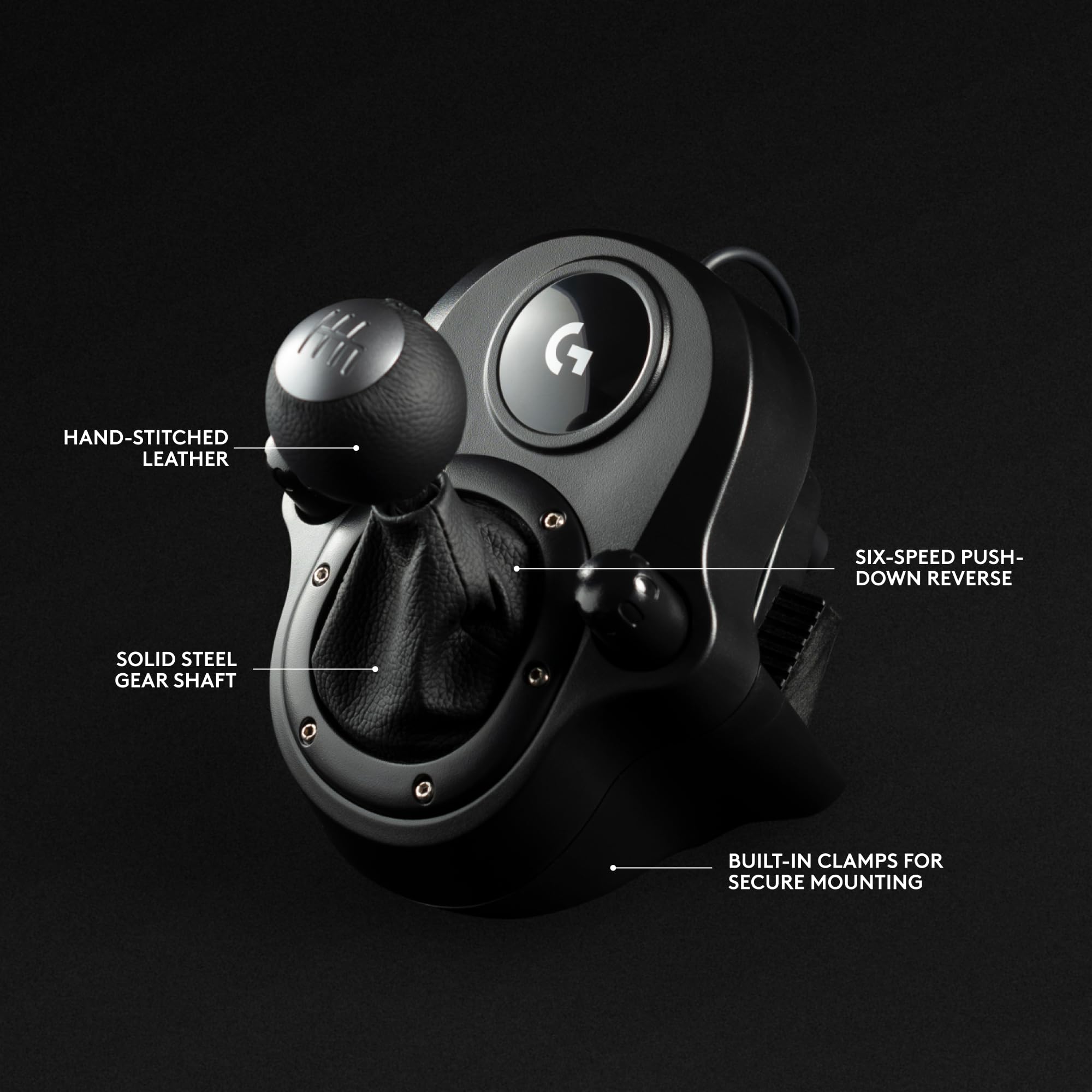 Logitech G29 Driving Force Racing Wheel and Pedals, Force Feedback, Real Leather + Logitech G Driving Force Shifter - For PS5, PS4 and PC, Mac - Black - Image 7