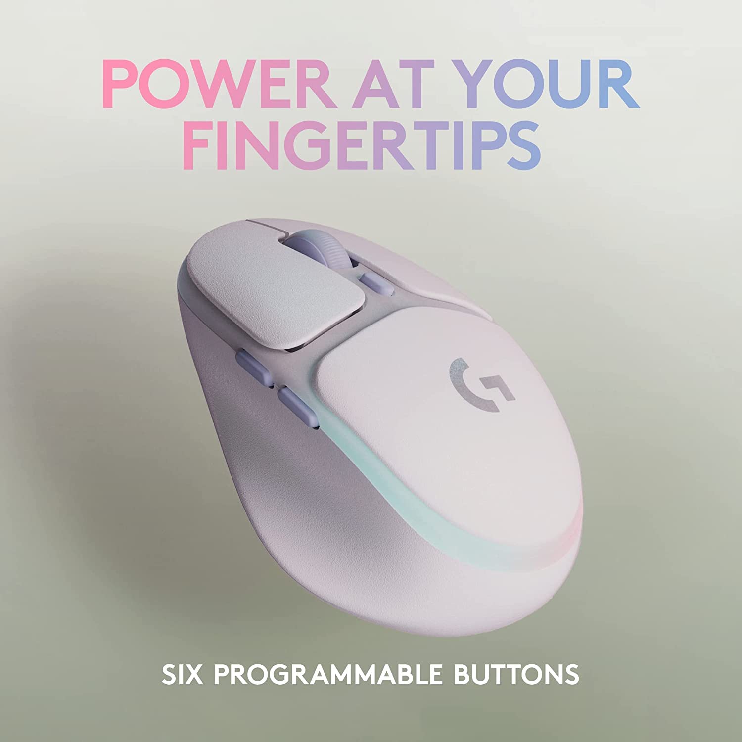 Logitech G705 Wireless Gaming Mouse, Customizable LIGHTSYNC RGB Lighting, Lightspeed Wireless, Bluetooth Connectivity, Lightweight, PC/Mac/Laptop - White Mist - Image 6