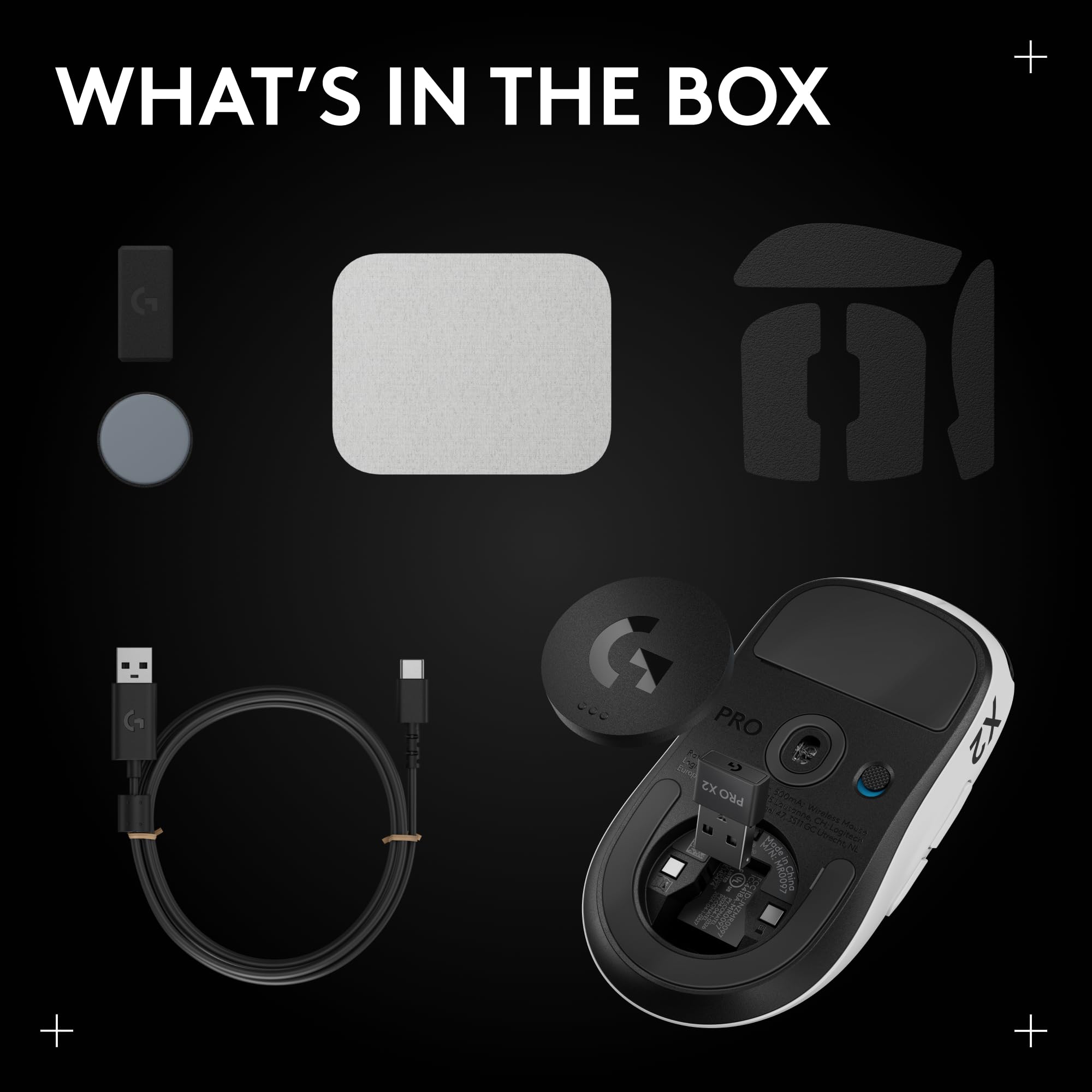 Logitech PRO X2 SUPERSTRIKE Lightspeed Wireless Gaming Mouse, Ultra-Fast Performance, Ultra Lightweight (61 g), Customizable Click Haptics, USB-C Charging, for PC/Mac/Laptop - White - Image 11