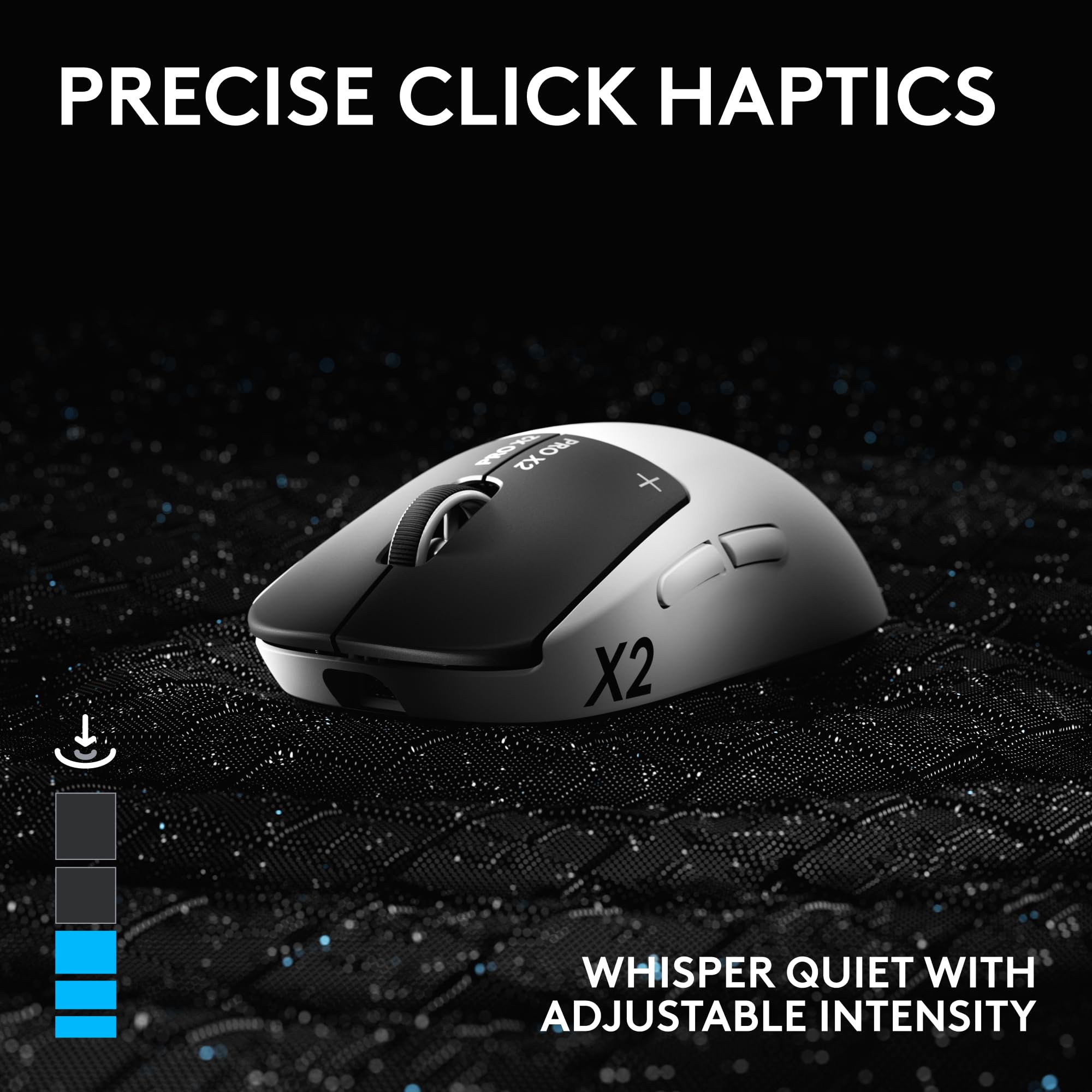 Logitech PRO X2 SUPERSTRIKE Lightspeed Wireless Gaming Mouse, Ultra-Fast Performance, Ultra Lightweight (61 g), Customizable Click Haptics, USB-C Charging, for PC/Mac/Laptop - White - Image 6