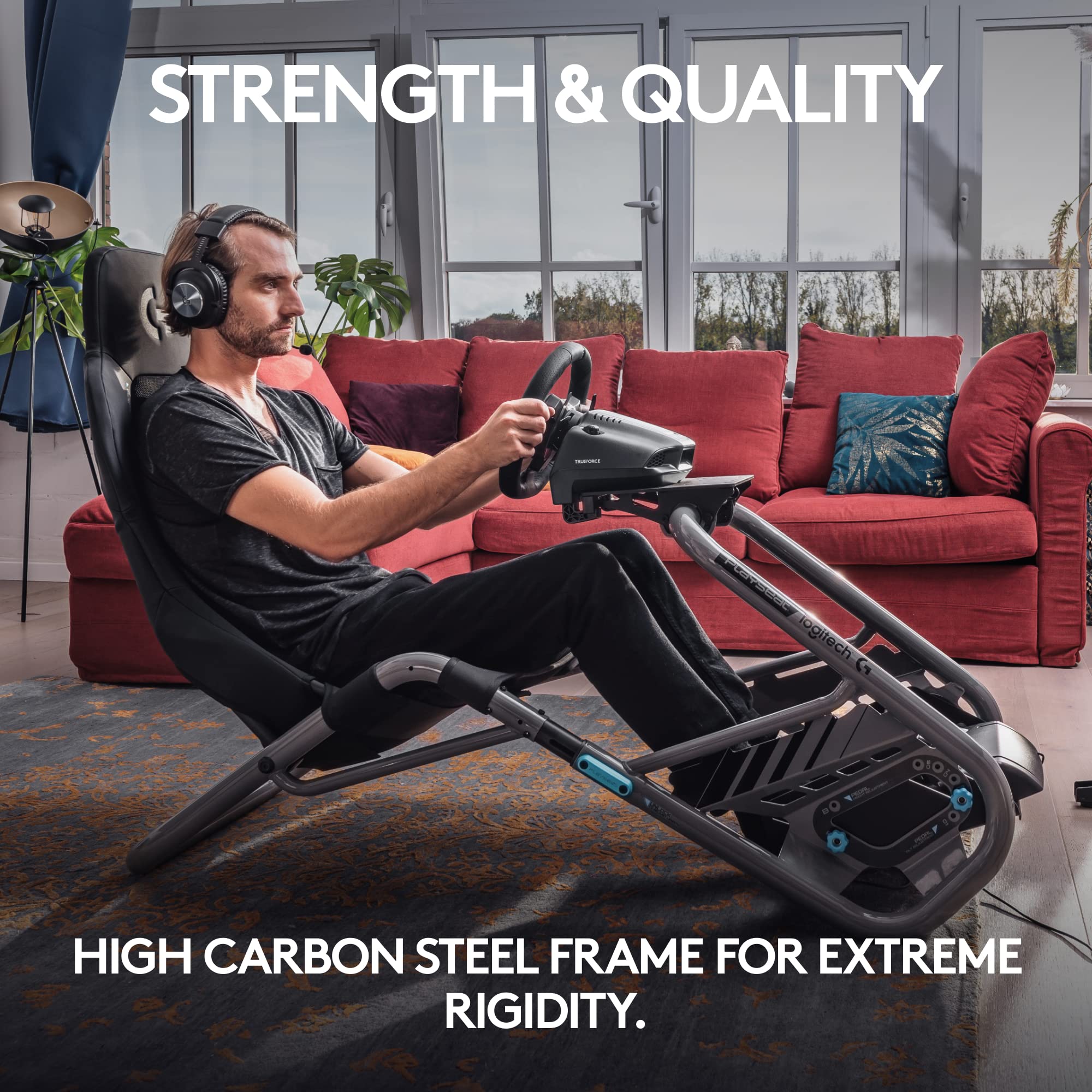 Playseat Trophy - Logitech G Edition Sim Racing Cockpit | Fully Adjustable | Direct Drive Support | Lightweight & Robust | Absolute Comfort ActiFit - Image 4